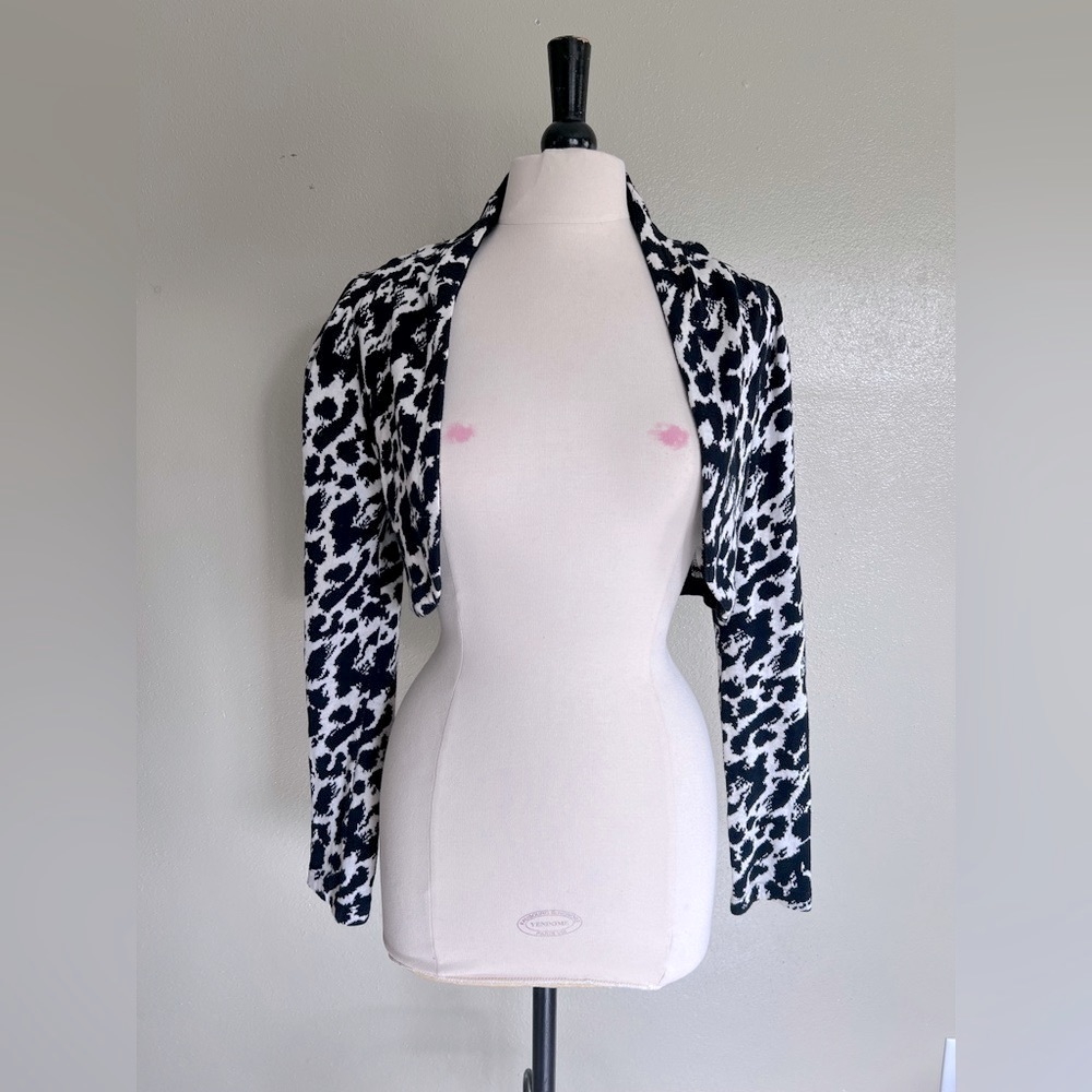 Betsey Johnson animal print vintage cardigan